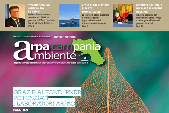 E' on line il nuovo numero del magazine "Arpa Campania Ambiente"