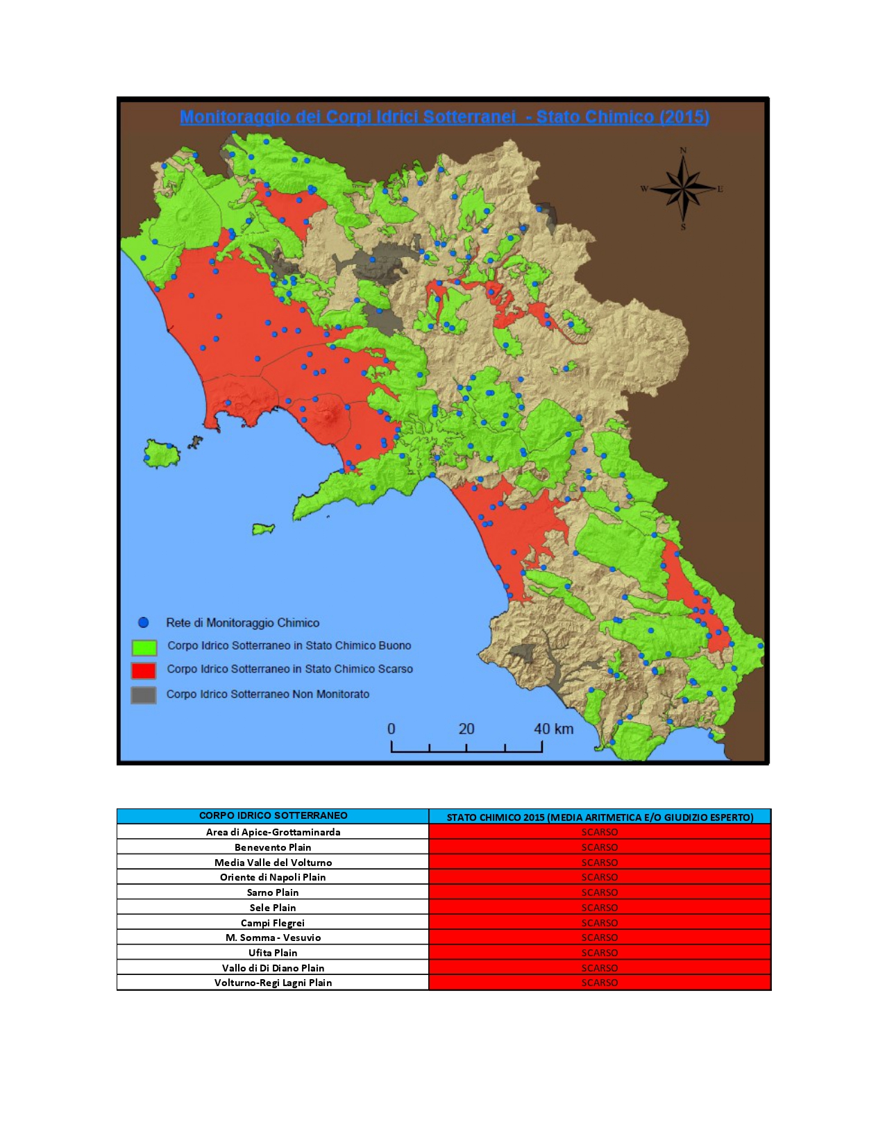 Monitoraggio dei corpi idrici sotterranei 2015