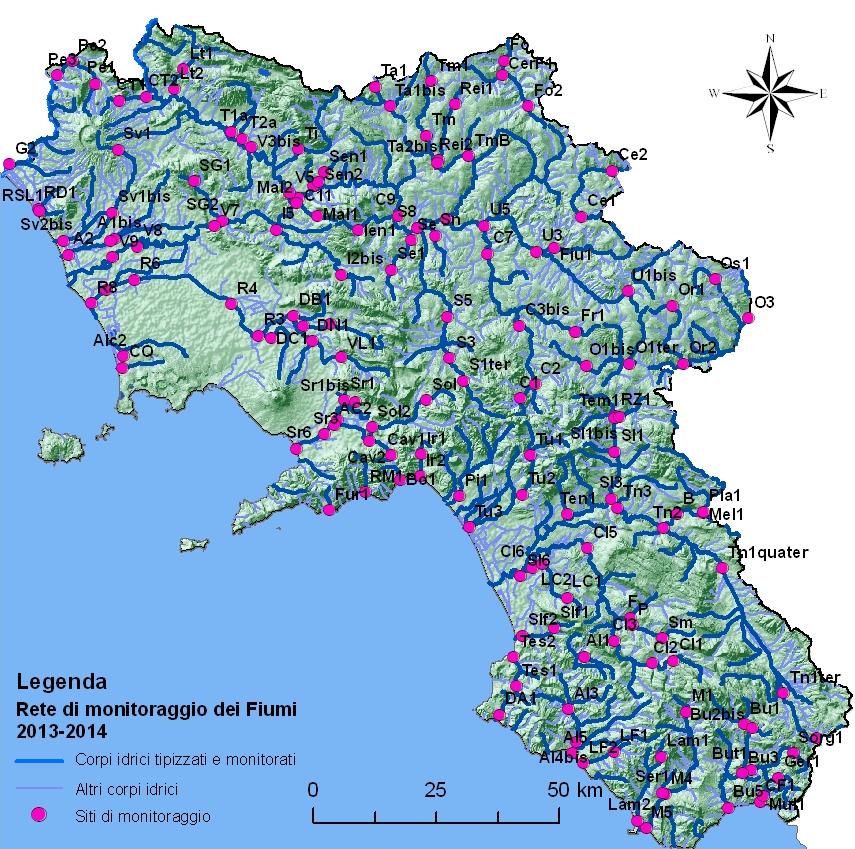 Rete monitoraggio fiumi 2013 2014